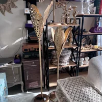2 coil Leaf standing Lamp