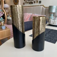 Black & Gold Candle Stand set