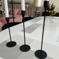 Set of 3 candle stands Black 004
