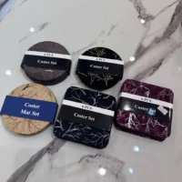6 piece Coaster in velvet