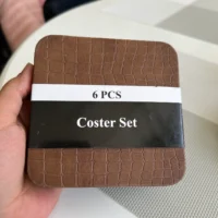 Leatherite Tea Coaster Square 005