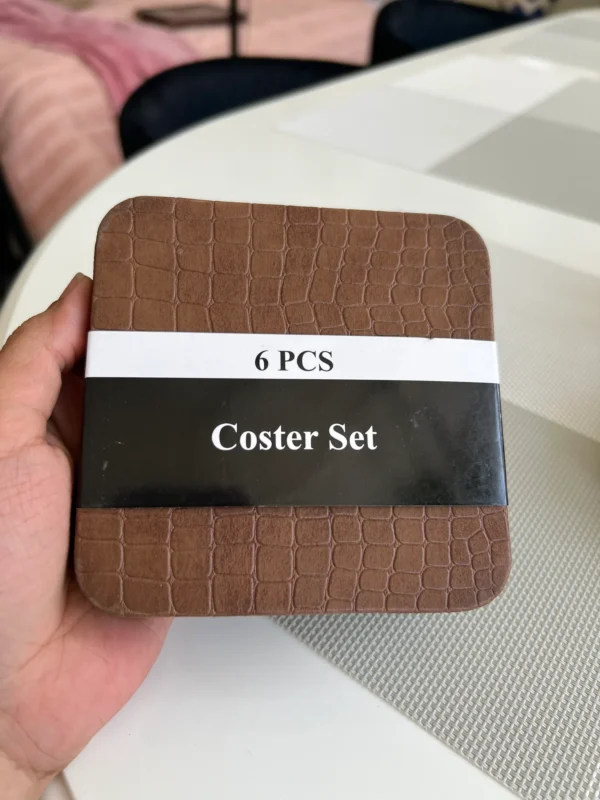 Leatherite Tea Coaster Square 005