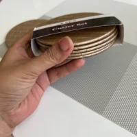 Leatherite Tea Coaster Round 003