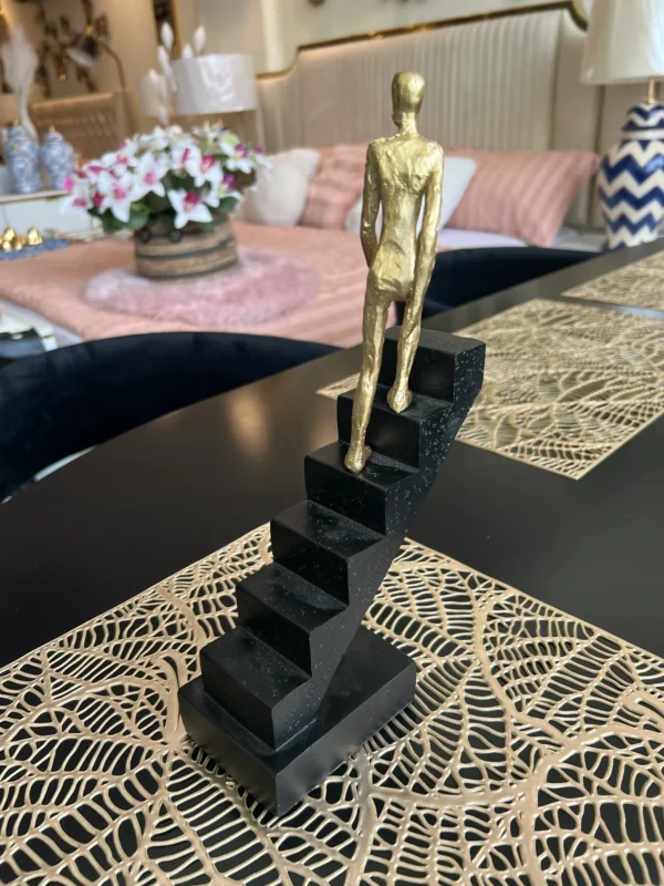 Chaircase with Standing  Man Sculpture - Image 2
