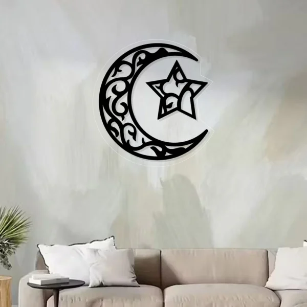 Elegant Moon With Star Mirror Acrylic| GM065 - Image 2