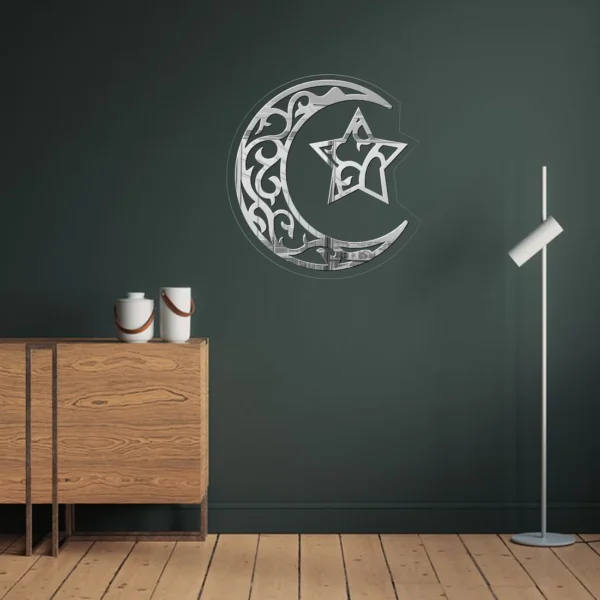 Elegant Moon With Star Mirror Acrylic| GM065 - Image 3