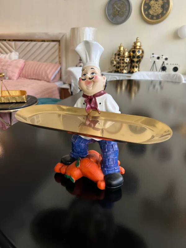 Chef with serving tray 15Chef with serving tray 15