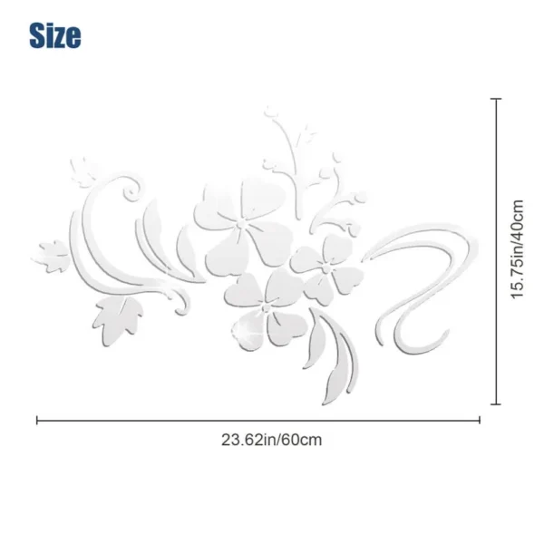 3D Mirror Flower Wall Sticker Stylish Home Décor | GW001 - Image 4