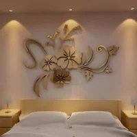 3D Mirror Flower Wall Sticker Stylish Home Décor | GW001