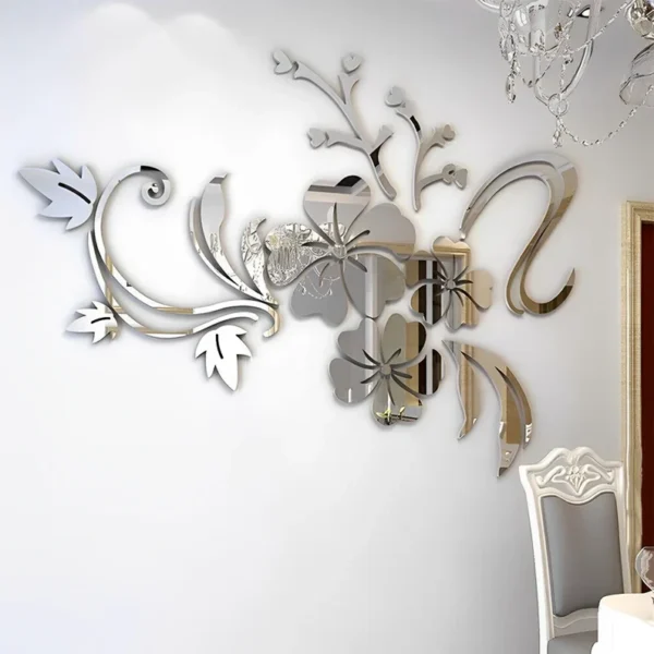 3D Mirror Flower Wall Sticker Stylish Home Décor | GW001 - Image 3