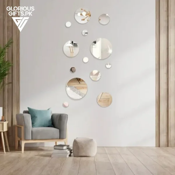 Set of Acrylic Mirror Wall Decals Decorative Circles |GW013 - Image 3