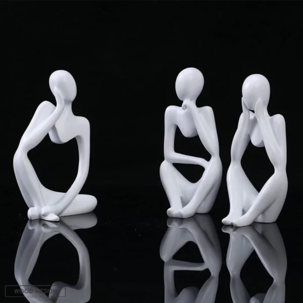 Thinking abstract sculpture set of 3 - Image 4
