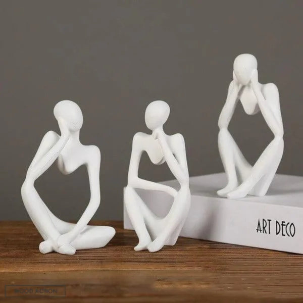 Thinking abstract sculpture set of 3 - Image 2