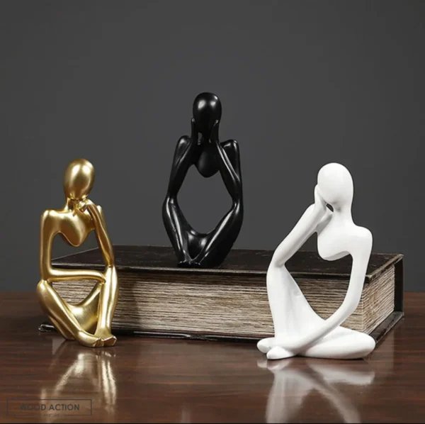 Thinking abstract sculpture set of 3 - Image 3