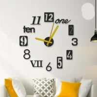 3D Home Decor Wall Clock